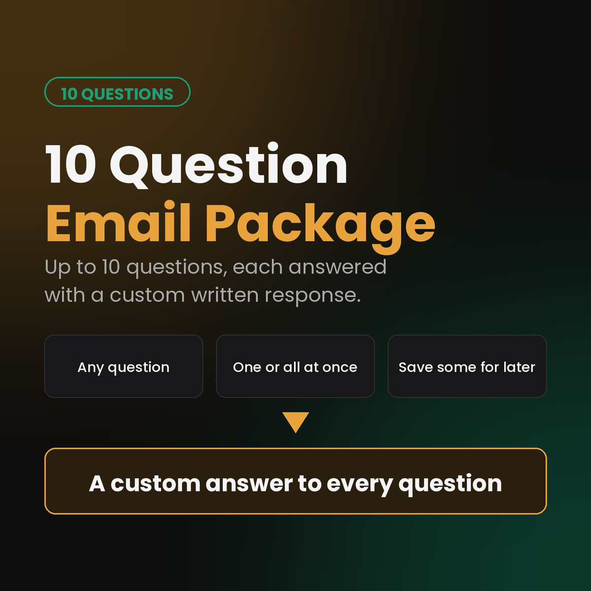 10 Question Email Coaching Package